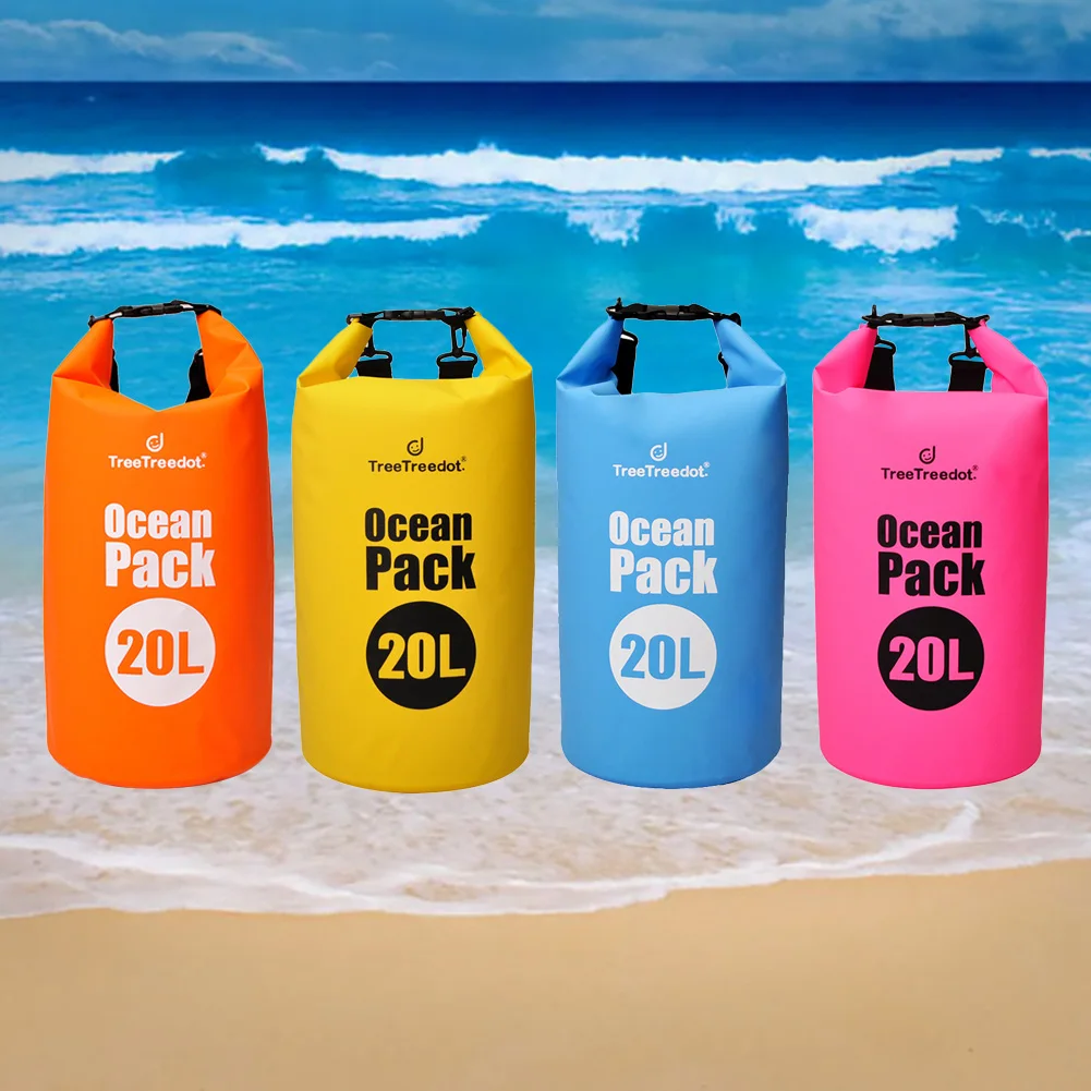 20L походы сумка-ведро сумки для плавания Водонепроницаемый сухой мешок желтый Спорт на открытом воздухе плаванье рафтинг Каякинг парусное Каноэ