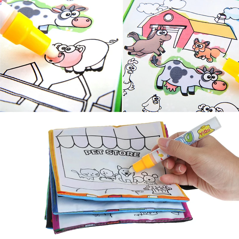 Download 2018 New Kids Magic Water Drawing Book With Pen Animal ...