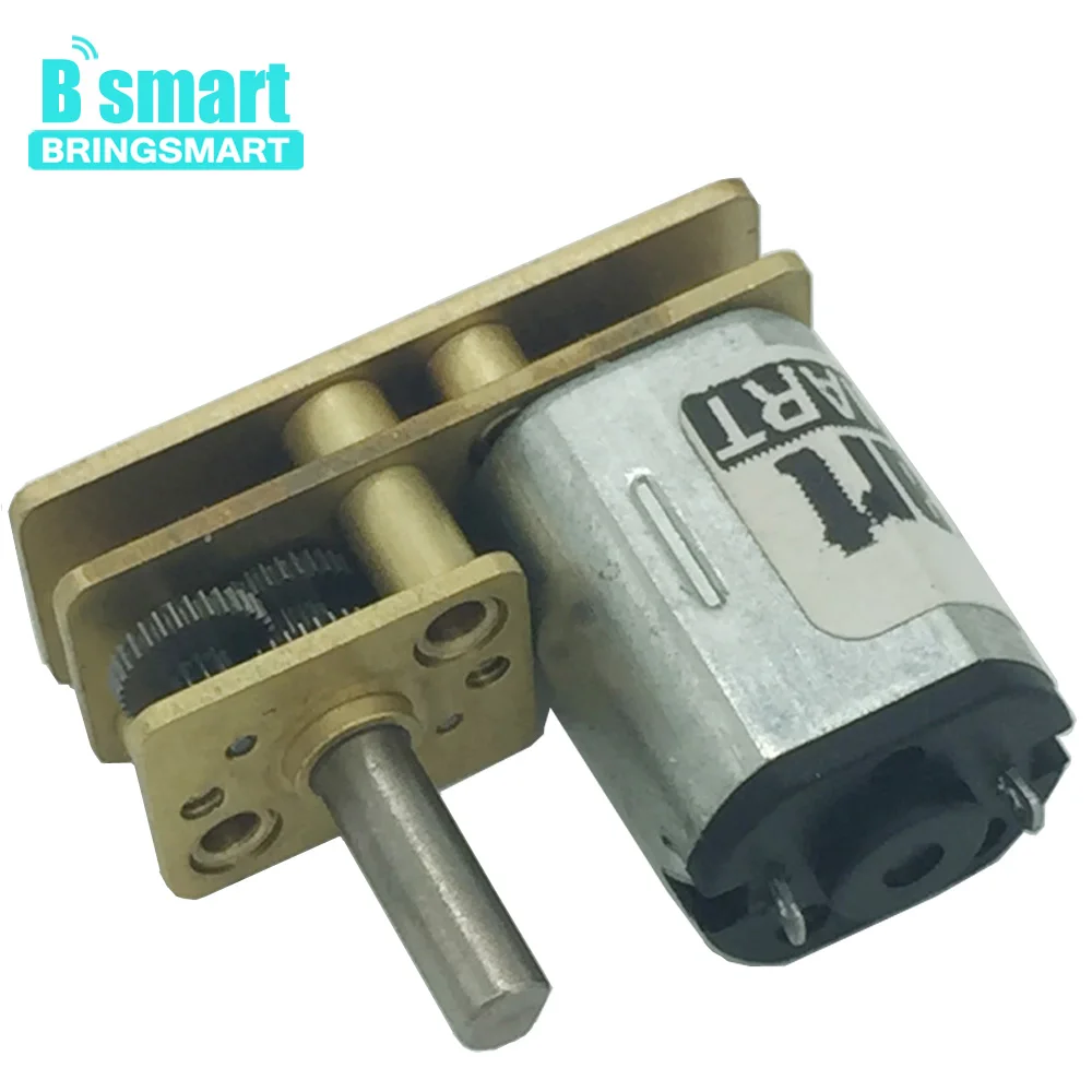 Bringsmart 전기 모터 3V 6V 12V DC 역방향 기어 모터 감속기 맞춤형 미니 부품 마이크로 메탈 기어 미니 팬 자동차 보트 N20