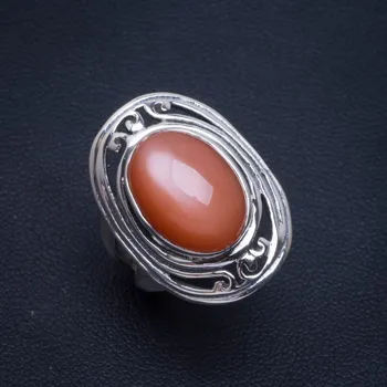 

Natural Cat Eye Handmade Unique 925 Sterling Silver Ring 6.25 B1027