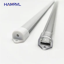 100 м(50 шт) много, 2 м за шт, светодиодный алюминиевый профиль для 5050/5630 полос HR-AP1509, плоский корпус молочный чехол