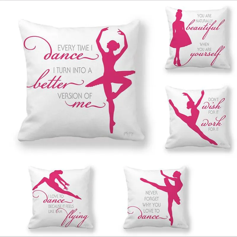 

Pillowcase 45*45 Red Ballerina Girl Series Pillowcase
