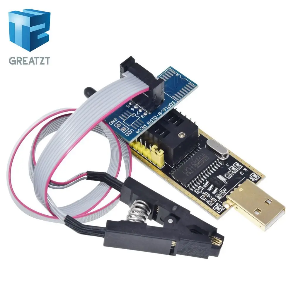 1pcs Smart Electronics CH340 CH340G CH341 CH341A 24 25 Series EEPROM Flash BIOS USB Programmer with Software & Driver|electronic smart|bios