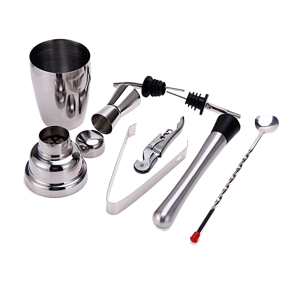8pcs 350ML Cocktail Set Bartender Kit Stainless Steel Cocktail Shaker Mixer Drink Wine Tools Bar Accessories 8pcs 350ML Cocktail Set Bartender Kit Stainless Steel Cocktail Shaker Mixer Drink Wine Tools Bar Accessories