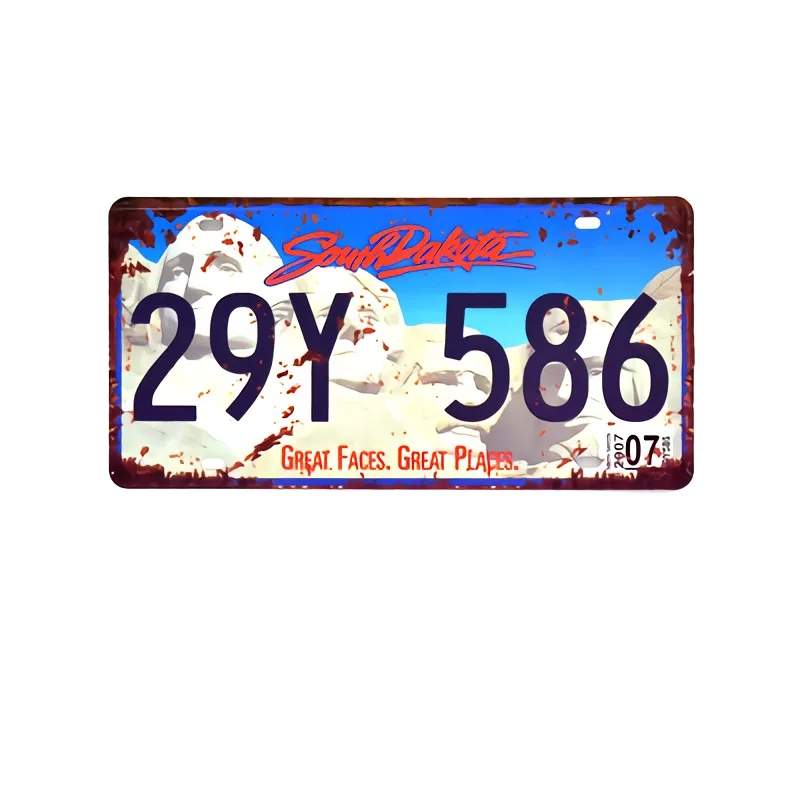 Colorado Florida винтажный номер для гаража, номерного знака, металлическая жестяная вывеска, настенная живопись, грузовик, железное ремесло, домашний бар, декор N074 - Цвет: 15