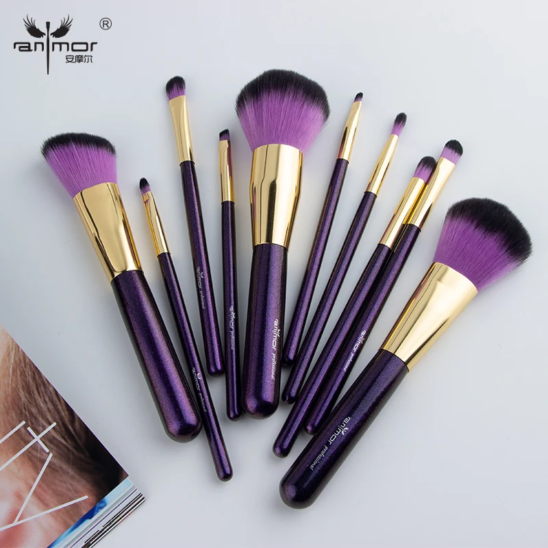 

Anmor Makeup Brushes Set Soft Synthetic Hair Make Up Brush Foundation Professional Concealer Powder Blush Eyebrow Eyeshadow Kit