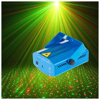 

110V~240V Red & Green Meteor Laser Stage Lighting Mini Laser Projector for Party DJ Disco Bar Wedding Light