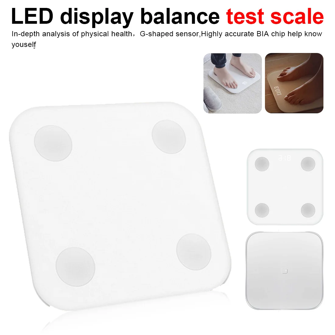 

Monitor Smart Body Fat Scale Health Weight Weighing Scale LED Display Balance Test Body Date Health Weight Weighing Scale