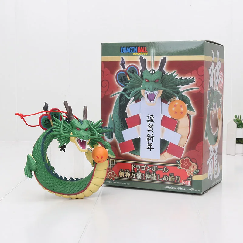 

New 10cm Dragon Ball Z shenron shenlong Happy New Year Wall decoration hanging Strap PVC Action Figure toys