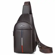 Бренд кенгуру из искусственной кожи Для мужчин сумка Повседневное Для мужчин Сумки через плечо для Для мужчин Курьерские сумки одноцветное Для мужчин Грудь пакет M056