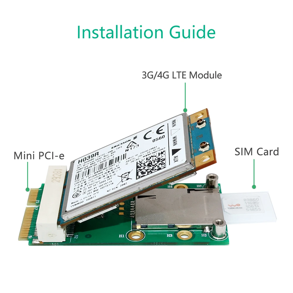 Мини PCI-E адаптер со слотом для sim-карты для 3g/4G WWAN HSPA модем LTE мини-карта gps карта для настольных ноутбуков компьютеров