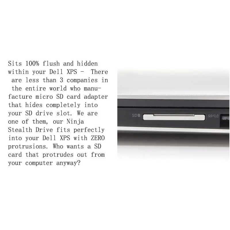 BaseQi картридер кардридер для ноутбука аксесуары pcmcia карты памяти адаптеры 750A Ниндзя Стелс Drive Card Reader для Dell XPS 15 "9550 Micro SD C