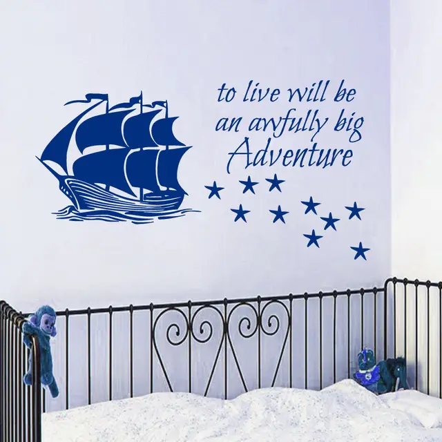 Pirate Ship Wall Decal Quote Vinyl Sticker Stars Decals Kids Nursery Pirate Ship Wall Decal Quote Vinyl Sticker Stars Decals Kids Nursery Decor