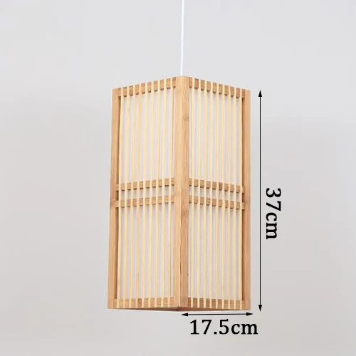 Современный китайский стиль бамбуковые плетеные подвесные светильники японский Ресторан Декор кафе E27 деревянные подвесные лампы освещение - Цвет корпуса: C