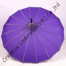 Принцесса мода зонтик, 8 мм пагода зонты и 7,0 мм Металл рифленые Длинные ребра, ручной открытый, башня зонтик, 16 ребра