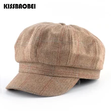 Осенняя плоская кепка для мужчин кепка газетчика для мужчин и женщин Восьмиугольные шляпы ретро унисекс зимняя винтажная шляпа в стиле Гэтсби barot femme ete