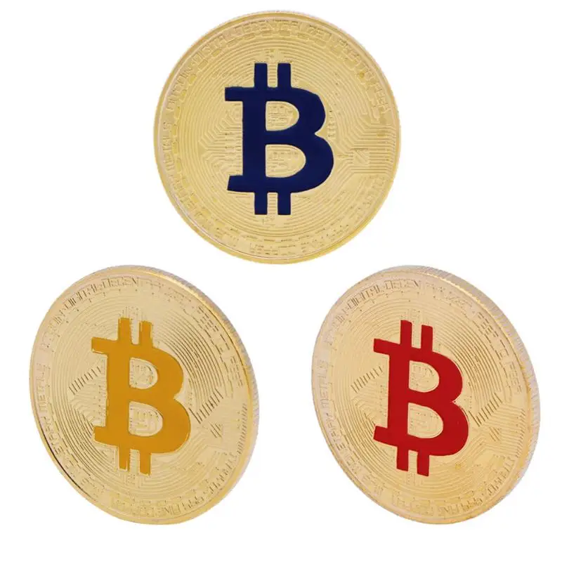 

Alloy Plated 38mm Physical BTC Bitcoin Coin Copper/Gold/Silver Commemorative Coins Collectible Art Collection Gifts