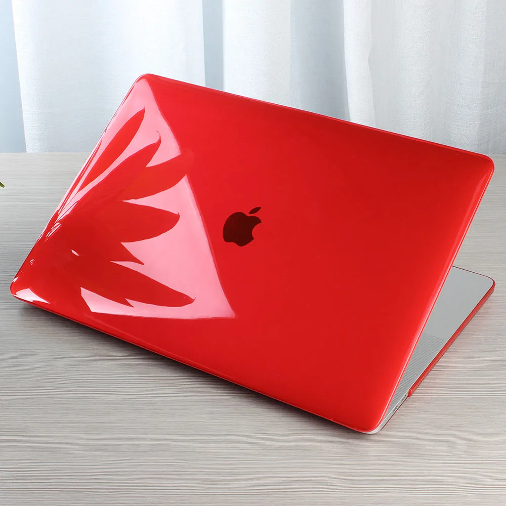 Кристальная сумка для ноутбука, чехол для ПК Macbook Pro 13, чехол из ТПУ с клавиатурой для Macbook Pro 15, 16,,, A1706, A1989, A1707, A2159 - Цвет: red