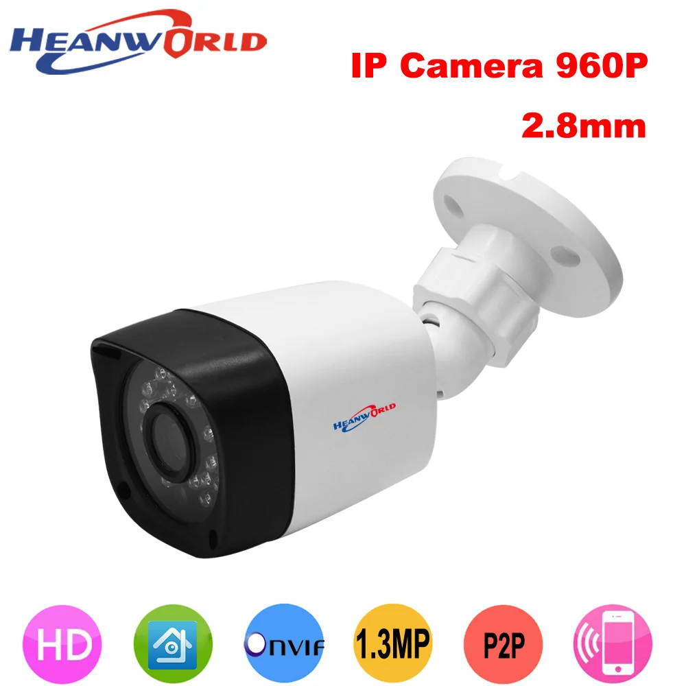 

Heanworld hd ip camera 1.3 mp outdoor security camera 960p wide lens CCTV Surveillance ONVIF P2P Motion Detection RTSP