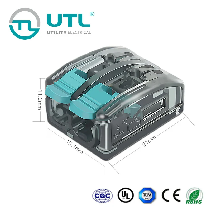 UTL UBC-592 (20 шт 2 штифта) рычаг-гайка Быстрый штекер-в толкатель провода клеммные