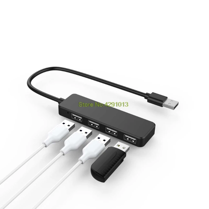 USB 2.0 4 Ports Hub Extension Splitter Adapter for Laptop PC Computer Charger Drop Shipping Support