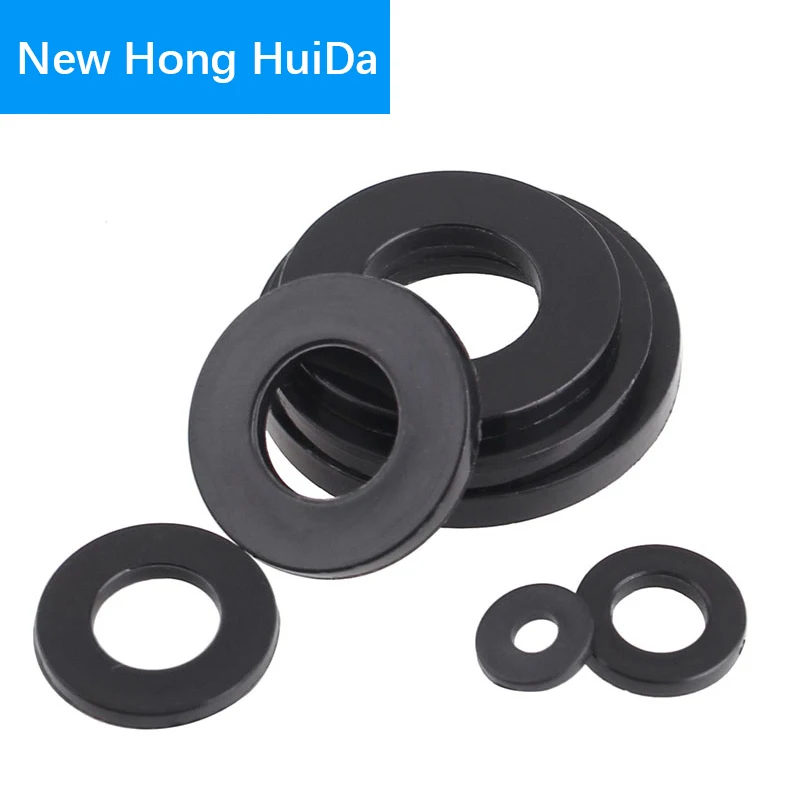 

Black Nylon Flat Washer Plastic Insulation Gasket Seals Ring Spacer M2 M2.5 M3 M4 M5 M6 M8 M10 M12 M14 M16 M18 M20