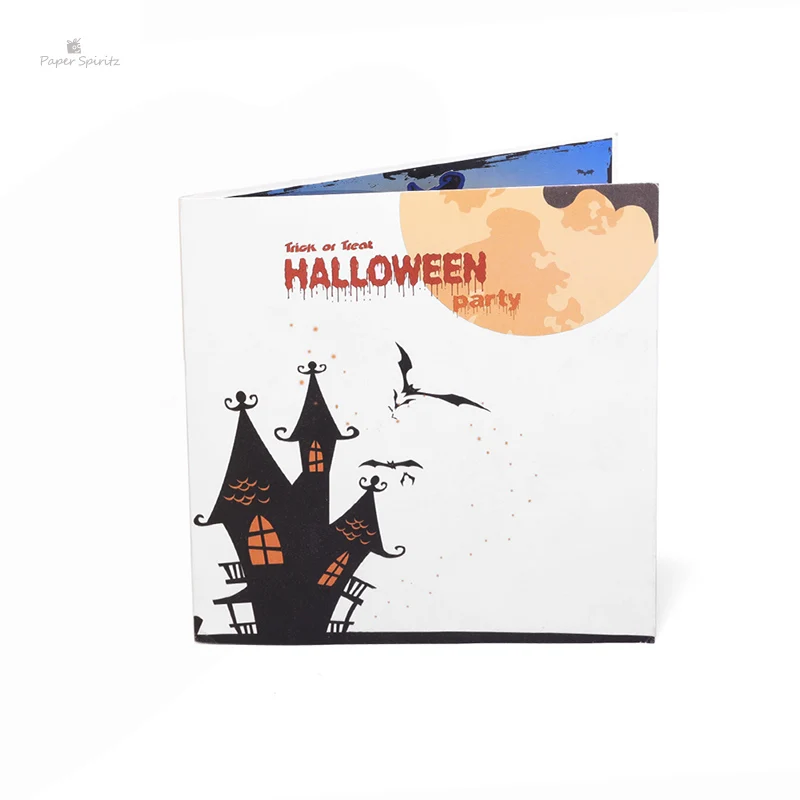  PAPER SPIRITZ Happy Halloween Cards 3D laser Cut Paper Love Pop Up Card with Envelope Invitations G - 32899827468
