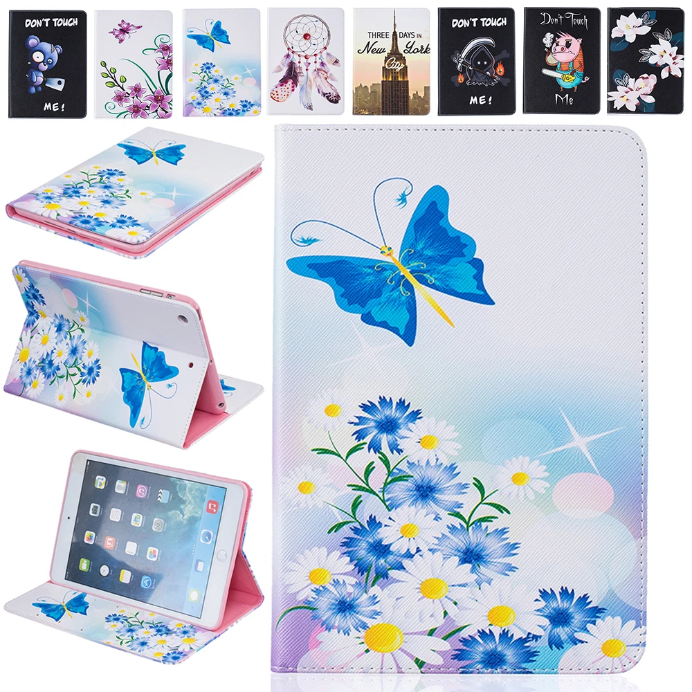 

For Apple iPad mini 3 2 1 Big Ben Butterfly Flip PU Leather Stand Back Case For ipad mini3 mini2 mini1 7.9'' Tablet Cover #