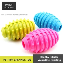 TPR eco-friendly pet toy Rubber Grenade shape bite molar relax pet toy molar toy bite resistance 1pc/lot