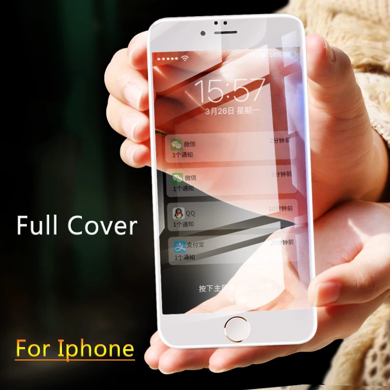 جديد 9D الزجاج المقسى ل iphone 6 6 S 7 8 زائد الزجاج ل iphone 6s 7 8 aphone أنا الهاتف واقي للشاشة 9 H واقية غلاس فيلم