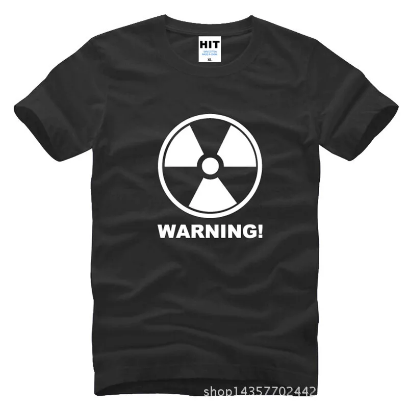 Новинка 2015! Мужская футболка из хлопка с принтом &quotатомная радиация&quot|camiseta