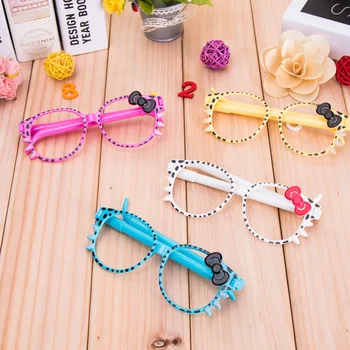 

C38 KT eyeglass frame pen cartoon ballpoint pen small fresh and lovely pen creative stationery novelty simulation glasses pen