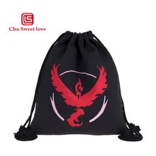 Новые черные сумки Красный Эльф мешки Drawstring черные модные Повседневное школы холст мешки для Для женщин Подарки Drawstring рюкзаки