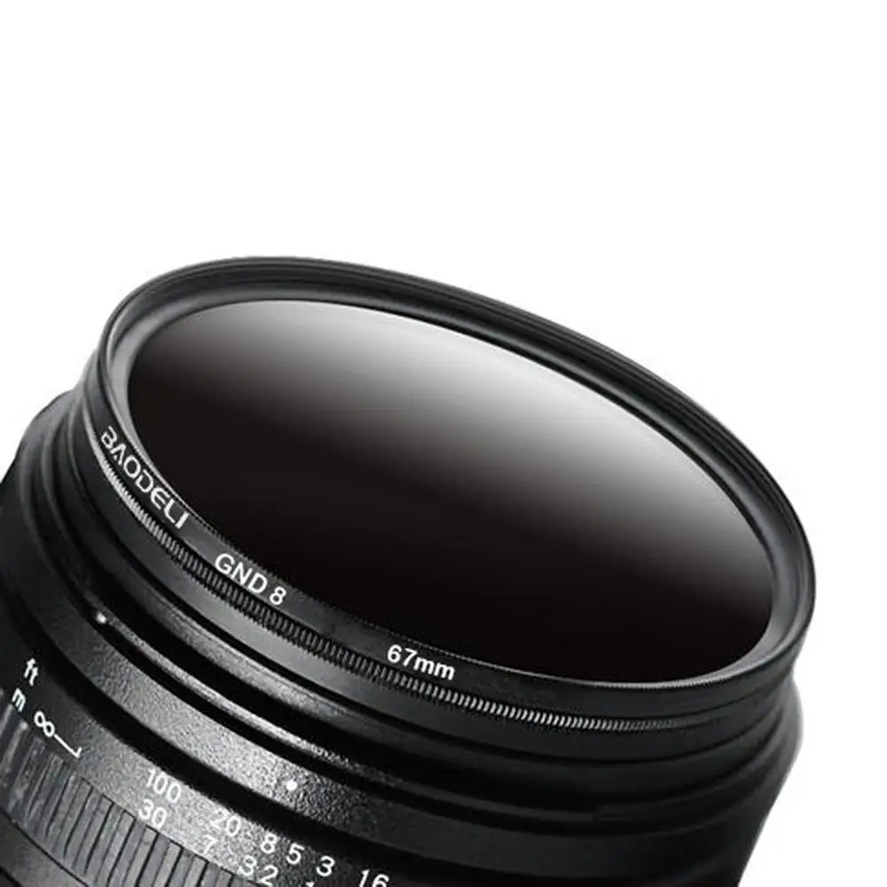 BAODELI объектив камеры Filtro Gnd8 серый градиентный фильтр концепция 49 52 55 58 62 67 72 77 82 мм для Canon Nikon sony A600 аксессуары