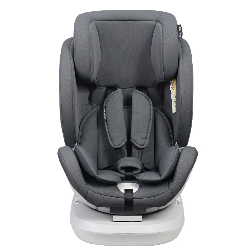Детское безопасное сиденье, вращающееся на 360 градусов, детское сиденье, безопасное сиденье, ISOFIX интерфейс автомобиля для детей 0-12 лет - Цвет: gray