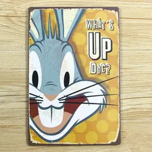 Rzxd-213 Винтаж наклейки в ретро стиле "что doc? "стены художественных промыслов Металл Картина Железный для бара Винтаж Home Decor 20x30 см