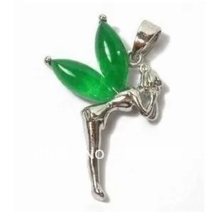 

free P&P*******Green Natural angel belle Pendant necklace