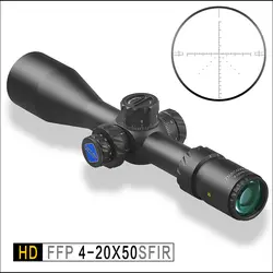 Обнаружение HD 4-20X50 SFIR FFP IR-MIL первая фокальная плоскость Охота Тактический стрелковый прицел охотничий прицел с подсветкой солнцезащитный