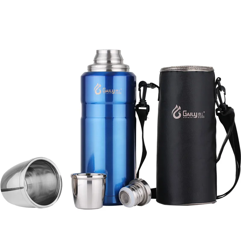 

304 Stainless Steel insulated Thermos Bottle 1L~2L Bullet Thermo cup Travel Coffee Mugs Thermal vaccum water bottle Thermal cup
