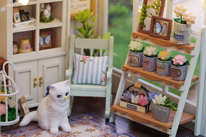 Рождественские подарки DIY Кукольный дом деревянный кукольный дом Кукольный домик унисекс Детские игрушки миниатюрная мебель ремесла A032