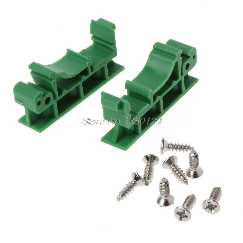

PCB carrier PCB bracket PCB rail mount 1 pair 35mm DIN Rail Mounting Support Adapters plastic Feet for LxW<=100mm PCB or relay