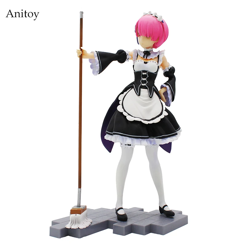 

Re: Life in a Different World from Zero Maid Ram with Mop on the Floor PVC Re Zero Ram Figure Action Collectible Model Toy 22cm
