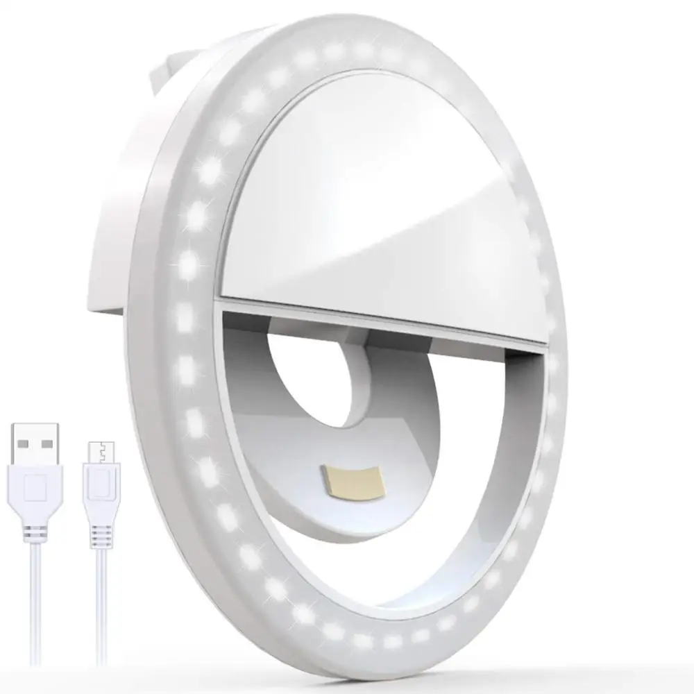 

New Arrive Recharging Selfie Portable Flash Led Camera Phone Photography Ring Light Enhancing Photography for iPhone Smartphone