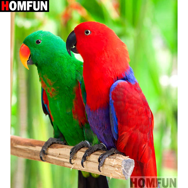 

HOMFUN Full Square/Round Drill 5D DIY Diamond Painting "Animal parrot" 3D Embroidery Cross Stitch 5D Home Decor A13247