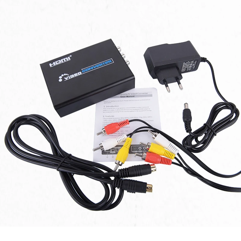 Baolyda HDMI к композитный 3 RCA AV + S Video R/L аудио видео конвертер адаптер скейлер 720 P 1080