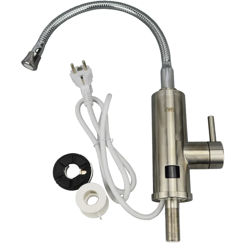 Newest Stainless Steel 220v 3000w Water Heater Faucet Kitchen Electric Heating Water Tap Instant Hot Faucet Heaters