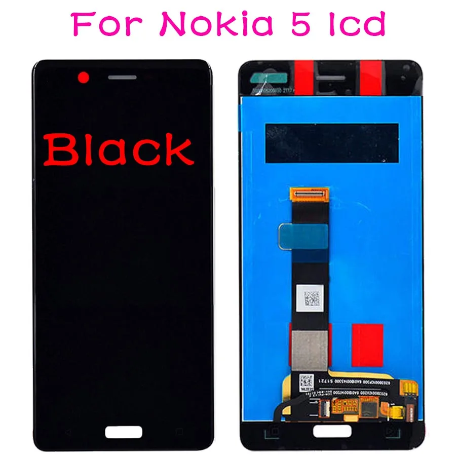 Для Nokia 5,1 ЖК-дисплей сенсорный экран для Nokia 5,1 Plus ЖК 5X5 Замена экрана TA 1024 1027 1044 1053 1008 1030 1109 - Цвет: For Nokia 5 Black
