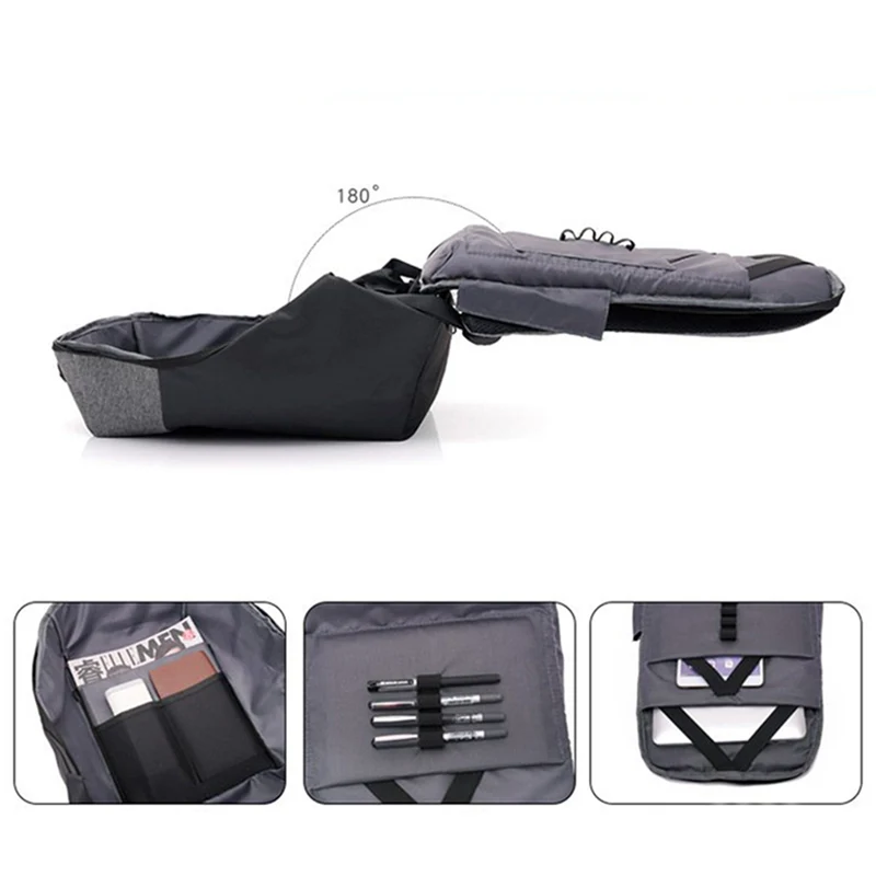 Anti Theft Backpack Laptop Bag Men Women 15.6 Notebook Waterproof Bagpack Male Travel USB Charging Headphone School Back Pack