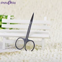 Professional 2PCS Stainless Steel Nail Scissors Manicure Scissors Eyebrow Nose Hair Nail Art Cuticle Curved Scissors Makeup Tool 1