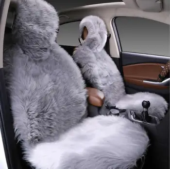 

car seat cover sheepskin 100% genuine wool fur Natural Sheepskin seat covers universal for suzuki jimny vcds solaris hyundai